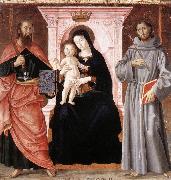 ANTONIAZZO ROMANO Madonna Enthroned with the Infant Christ and Saints jj oil painting reproduction